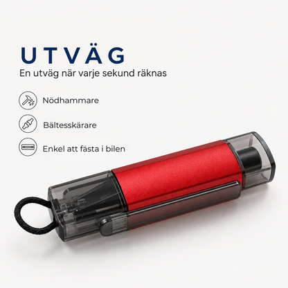 Utväg - nödhammare och bältesskärare för bilen