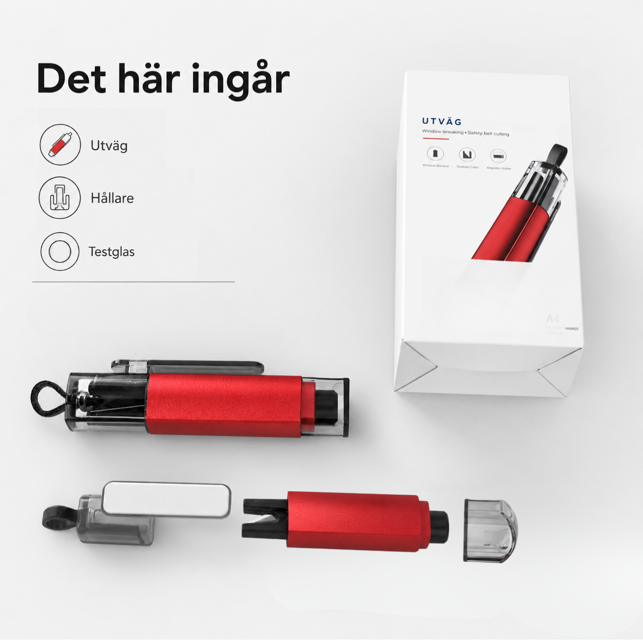 Utväg - nödhammare och bältesskärare för bilen
