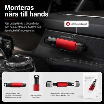 Utväg - nödhammare och bältesskärare för bilen